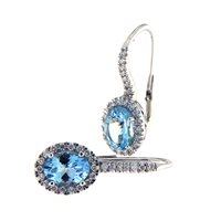 Orecchini Gazzola Donna Contorno in Oro bianco Acquamarina OR501#.O8X6MBLB